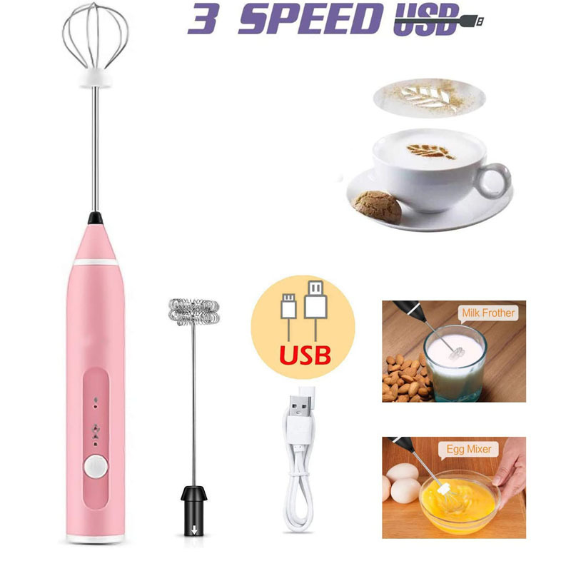 Electric Milk Frother Handheld - 1 Set of Electric Milk Coffee
