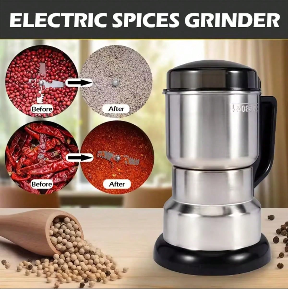 Coffee Grinder, 300W Powerful  - đánh giá và giá Coffee Bean Grinder Electric