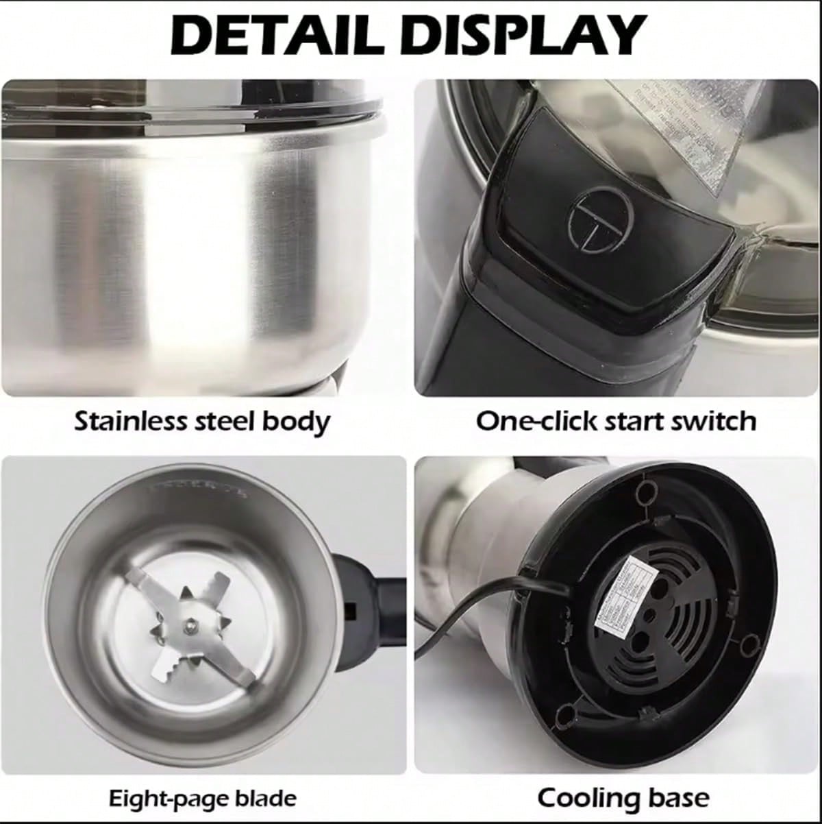 Coffee Grinder, 300W Powerful  - đánh giá và giá Coffee Bean Grinder Electric